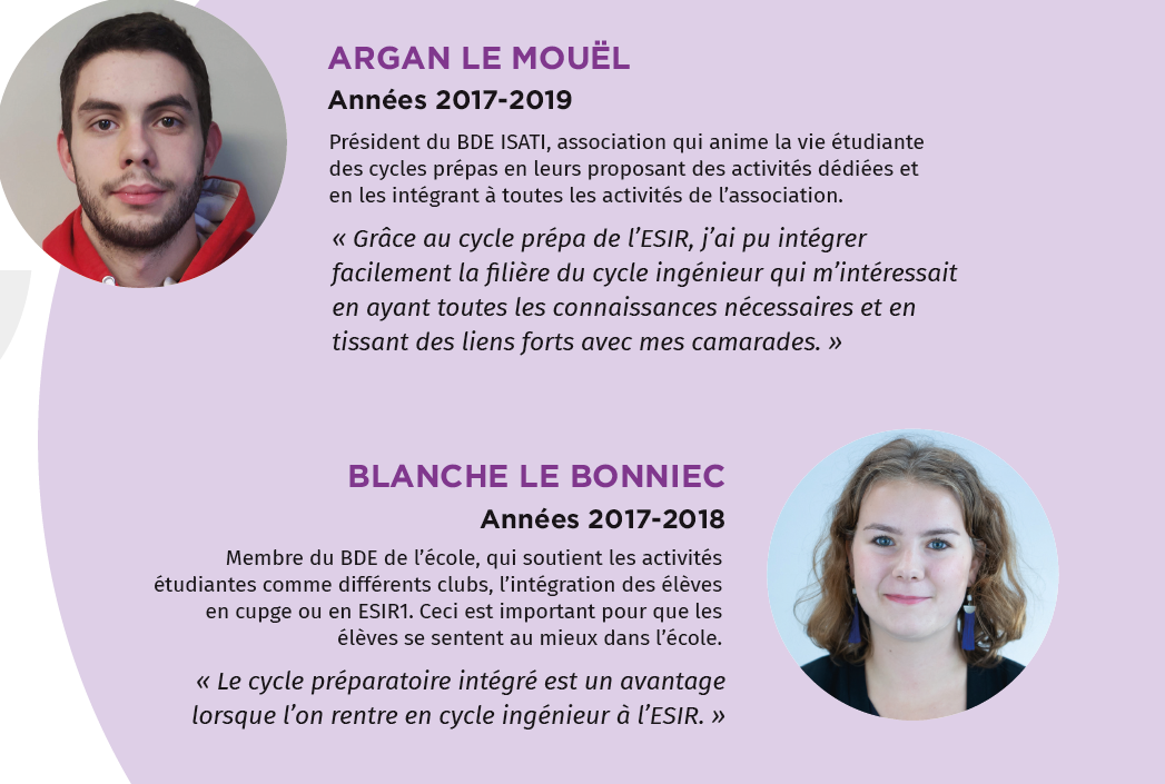 Témoignages étudiants ESIR Témoignages étudiants ESIR