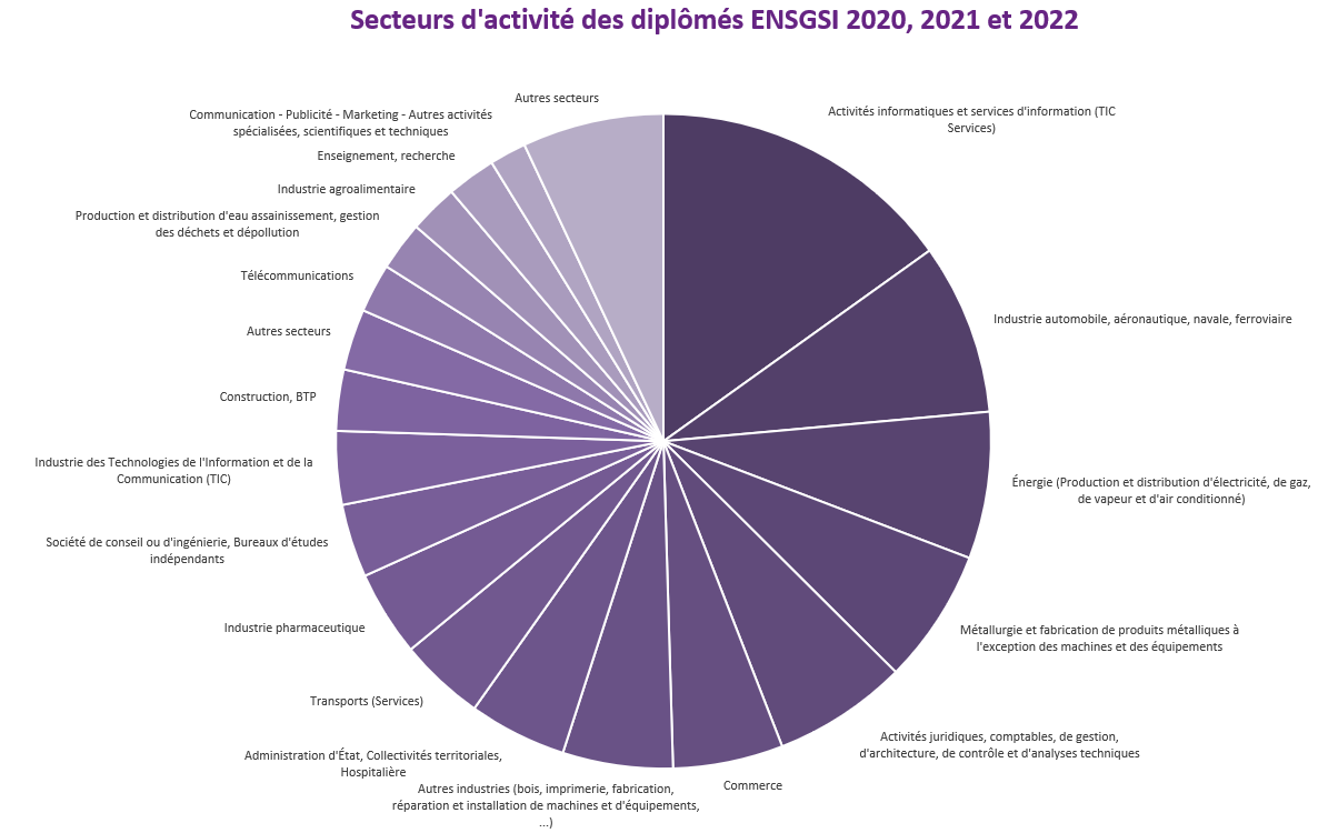 Les débouchés de l'ENSGSI Les débouchés de l'ENSGSI
