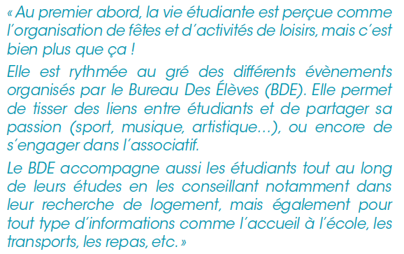 Témoignage vie étudiante